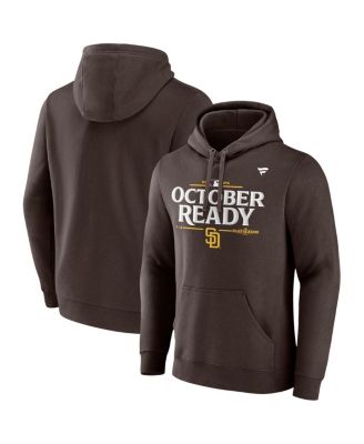 Fanatics - Men's Brown San Diego Padres 2024 MLB Postseason Locker Room Pullover Hoodie
