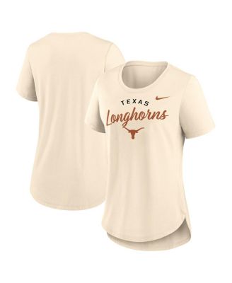 Nike - Women's Tan Texas Longhorns Script Logo Tri-Blend T-Shirt