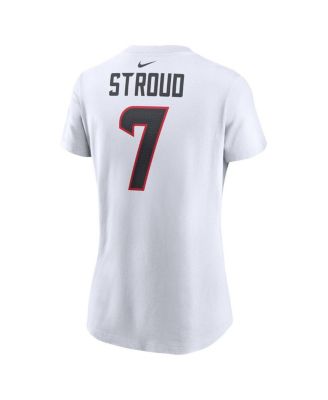 Женская футболка Nike C.J. Stroud White Houston Texans с именем и номером игрока