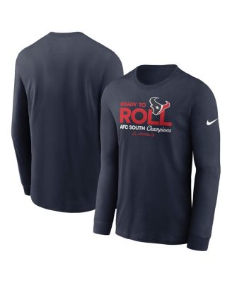 Nike - Men's Navy Houston Texans 2024 AFC South Division Champions Locker Room Trophy Collection Long Sleeve T-Shirt