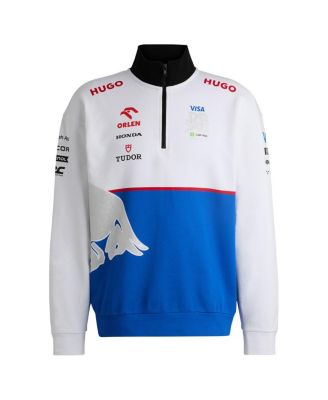 Толстовка Hugo Boss Hugo Boss Mens RoyalWhite RB 2023 Cash App с застежкой-молнией на четверть дюйма 25690₽