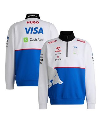 Hugo Boss - Men's Royal/White RB 2023 Cash App Quarter-Zip Sweatshirt