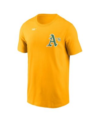 Men's Gold Athletics Cooperstown Wordmark T-Shirt