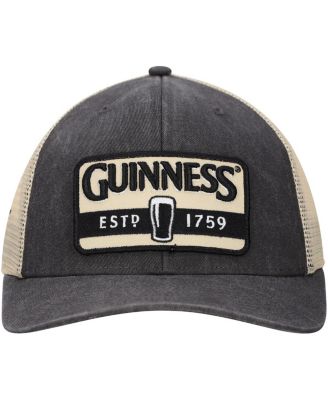 Мужская черная шляпа с регулируемыми крышками Guinness Trucker
