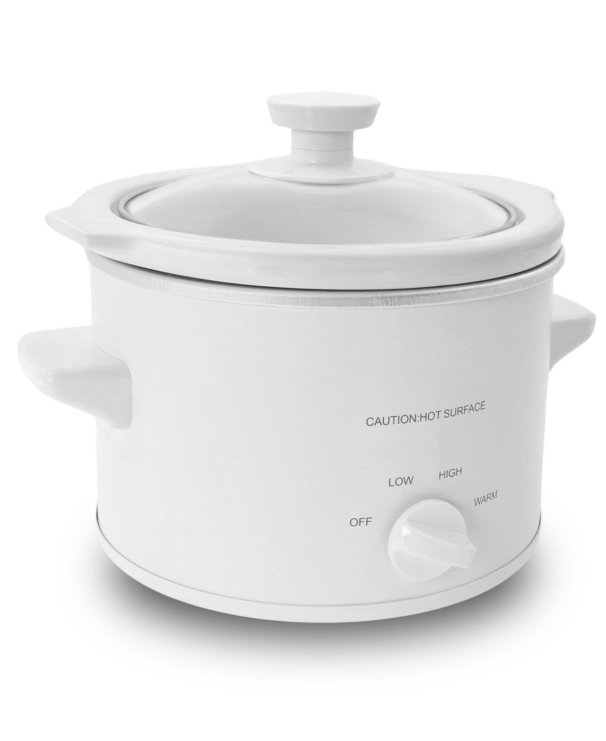 1.5 Quart Mini Stainless Steel Slow Cooker - White