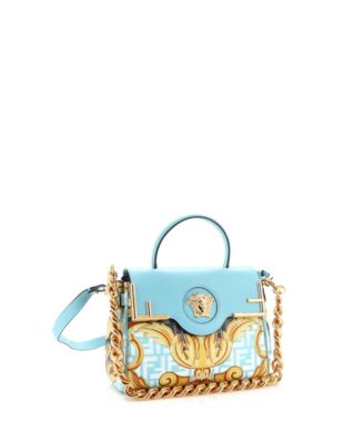 Бывшая в употреблении сумка Versace Medium x Fendi Fendace La Medusa с верхней ручкой из ламинированной кожи с принтом и кожзаменителем