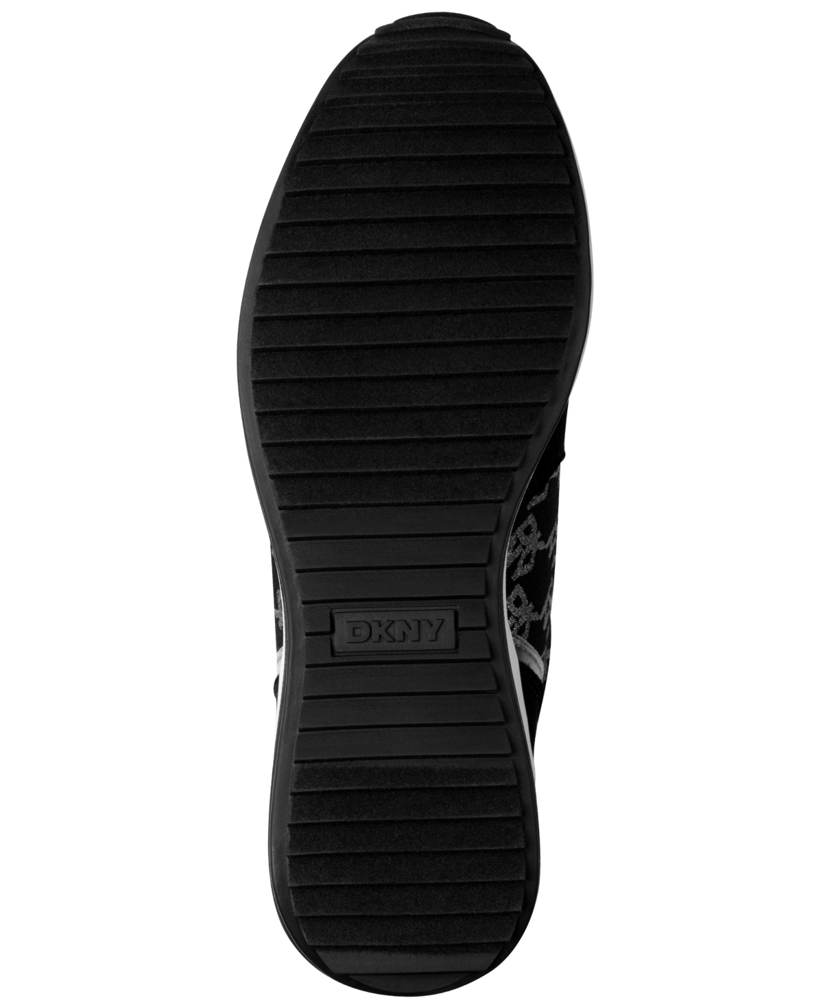 Shop Dkny Women's Kamay Lace-up Wedge Sneakers In Black,nickel