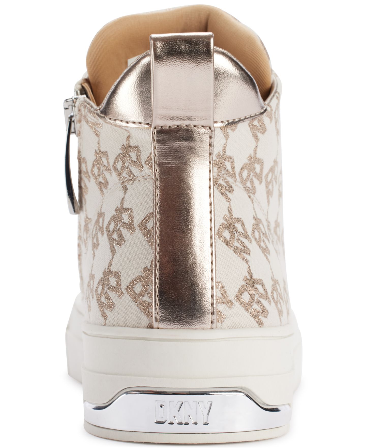 Женские кроссовки DKNY Yaser Lace-Up Mid Top, цвет: Костяной — фото 3