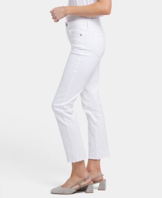 Women's Sheri Straight Ankle Fray Hem Jeans