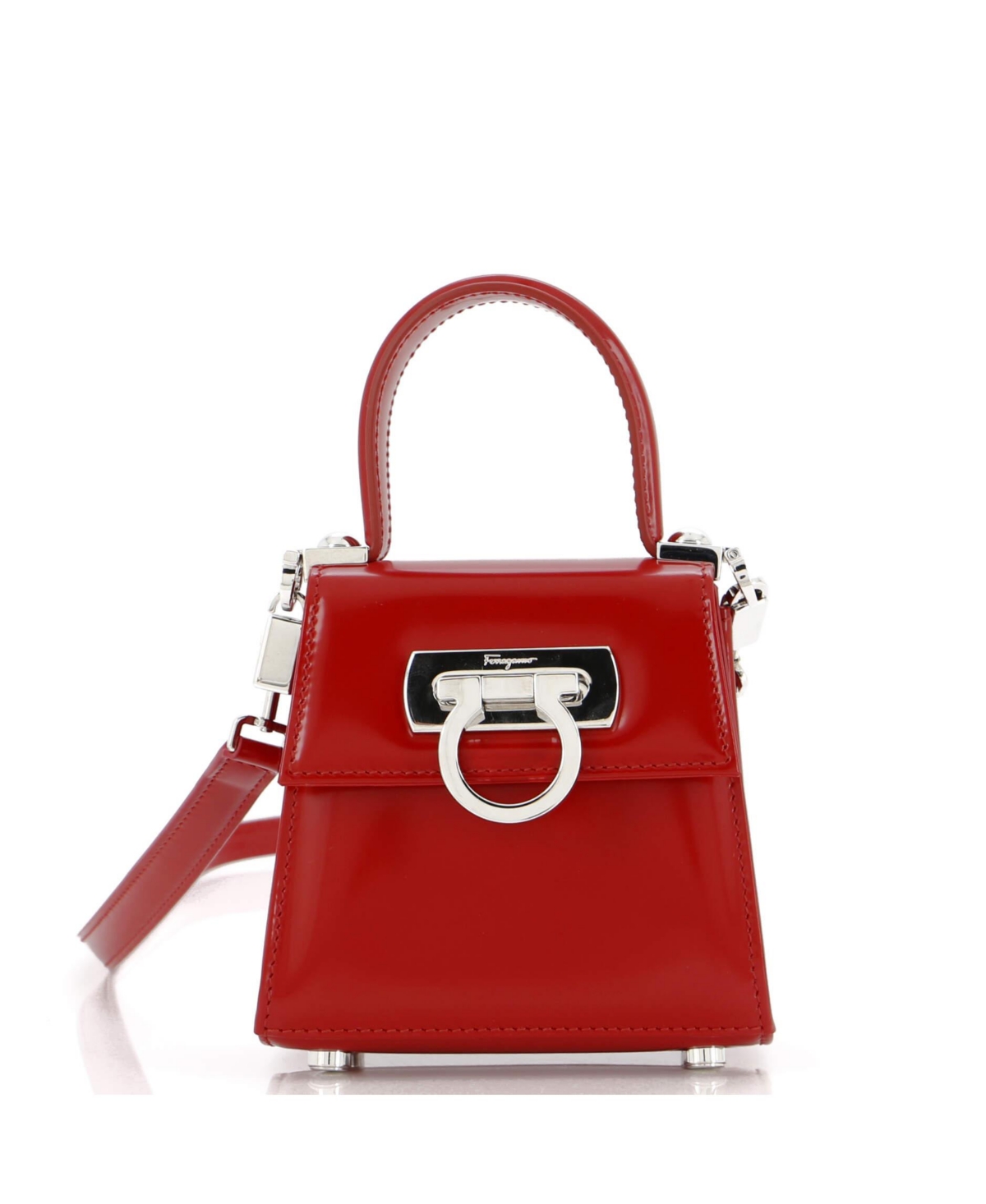 Xs Iconic Top Handle Bag Leather - Red