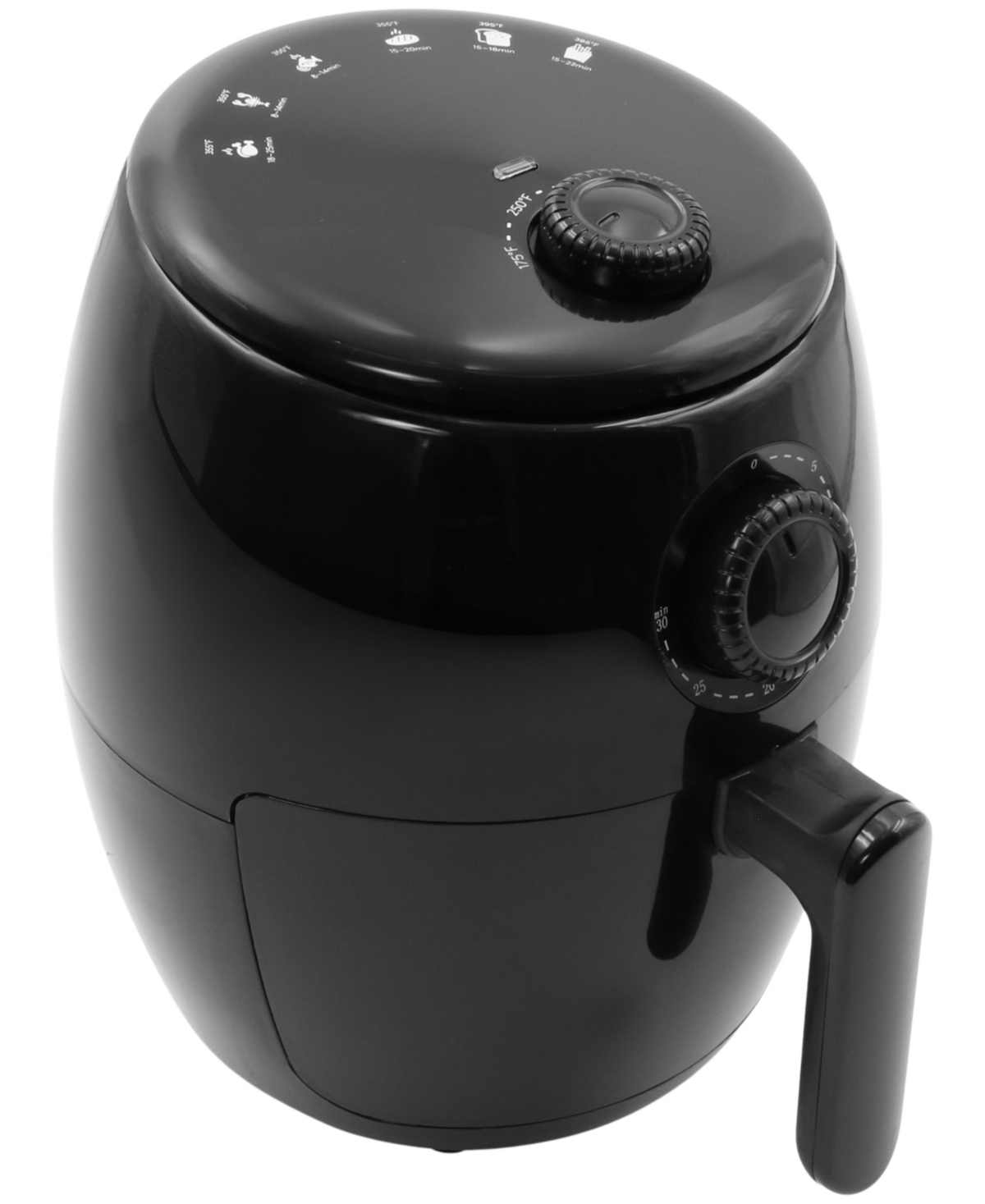 Elite Cuisine 2 Quart Compact Digital Hot Air Fryer In Black