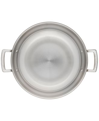 Classic Stainless Steel Round Wok & Glass Lid, 4.5 Qt.