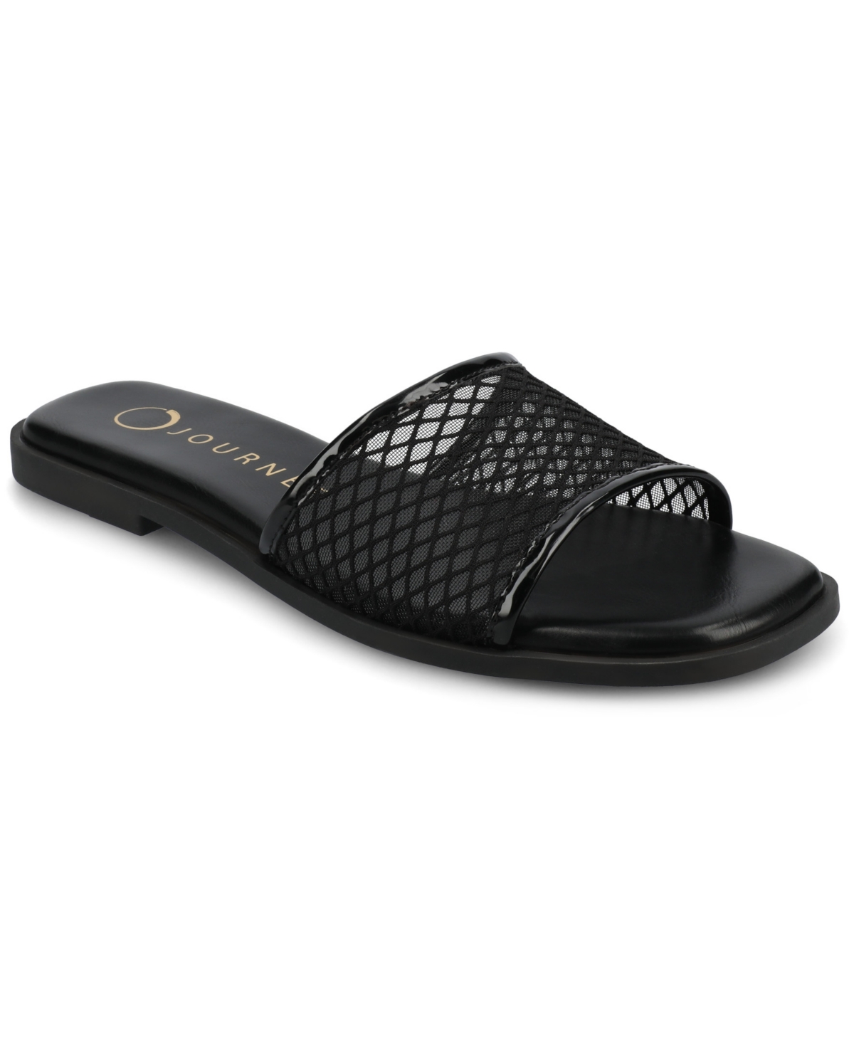 Journee Collection Breckley Flat Slide Sandal In Black