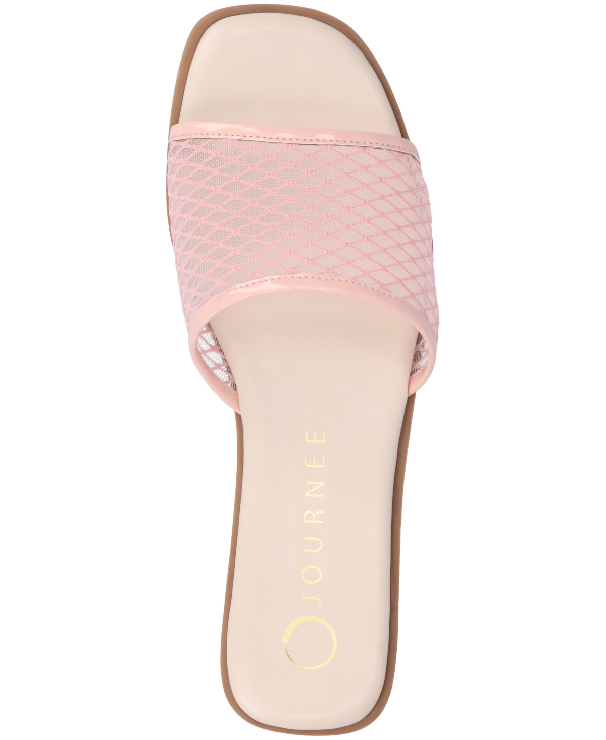 Journee Collection Breckley Flat Slide Sandal In Pink