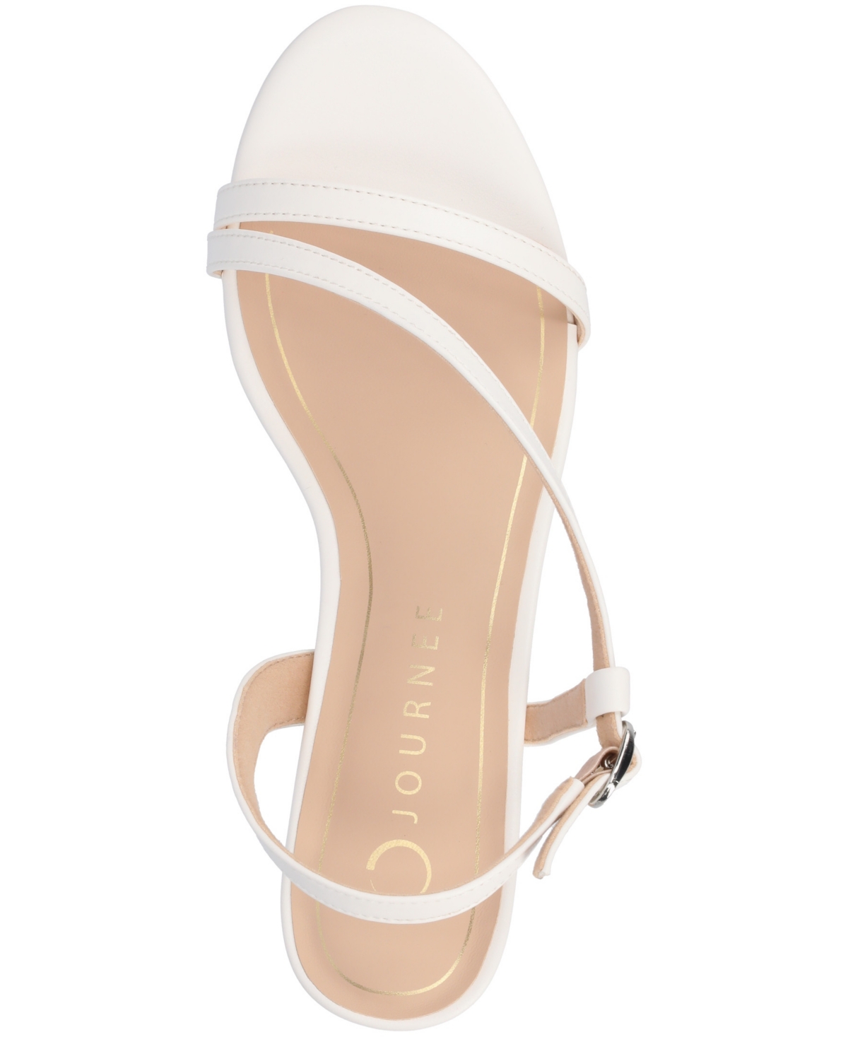 Journee Collection Jemry Kitten Heel Sandal In White