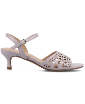 Women's Jessly Perforated Kitten Heel Dress Sandals