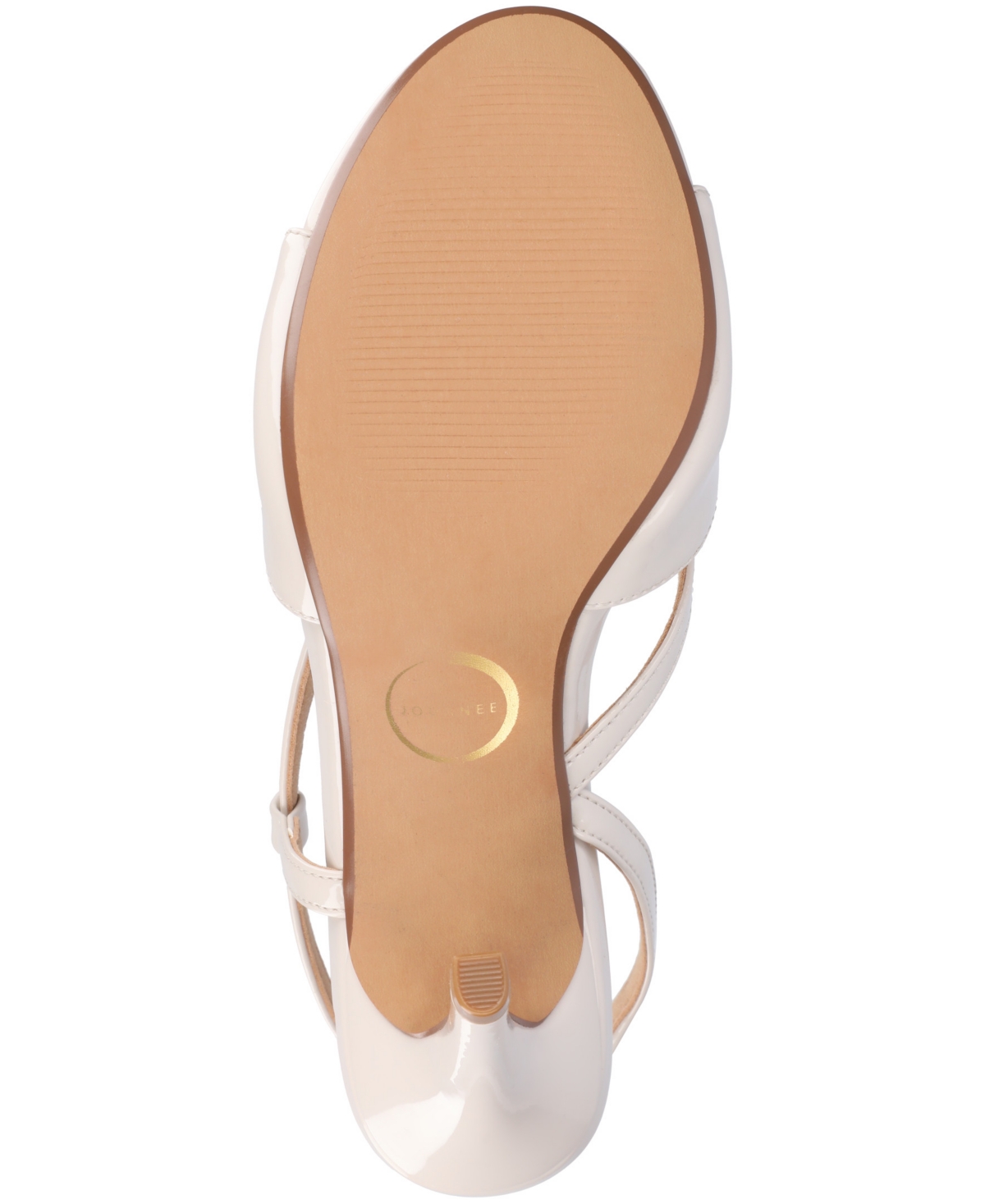 Journee Collection Women's Varra Crossover Strap Dress Sandals In Bone Patent