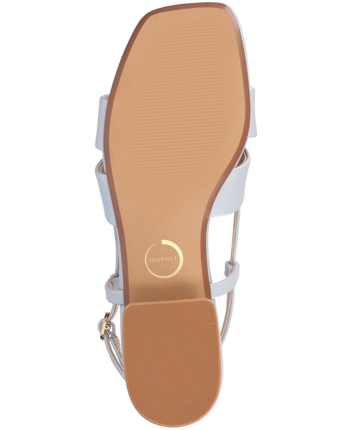 Journee Collection Tabatha Block Heel Sandal In Blue