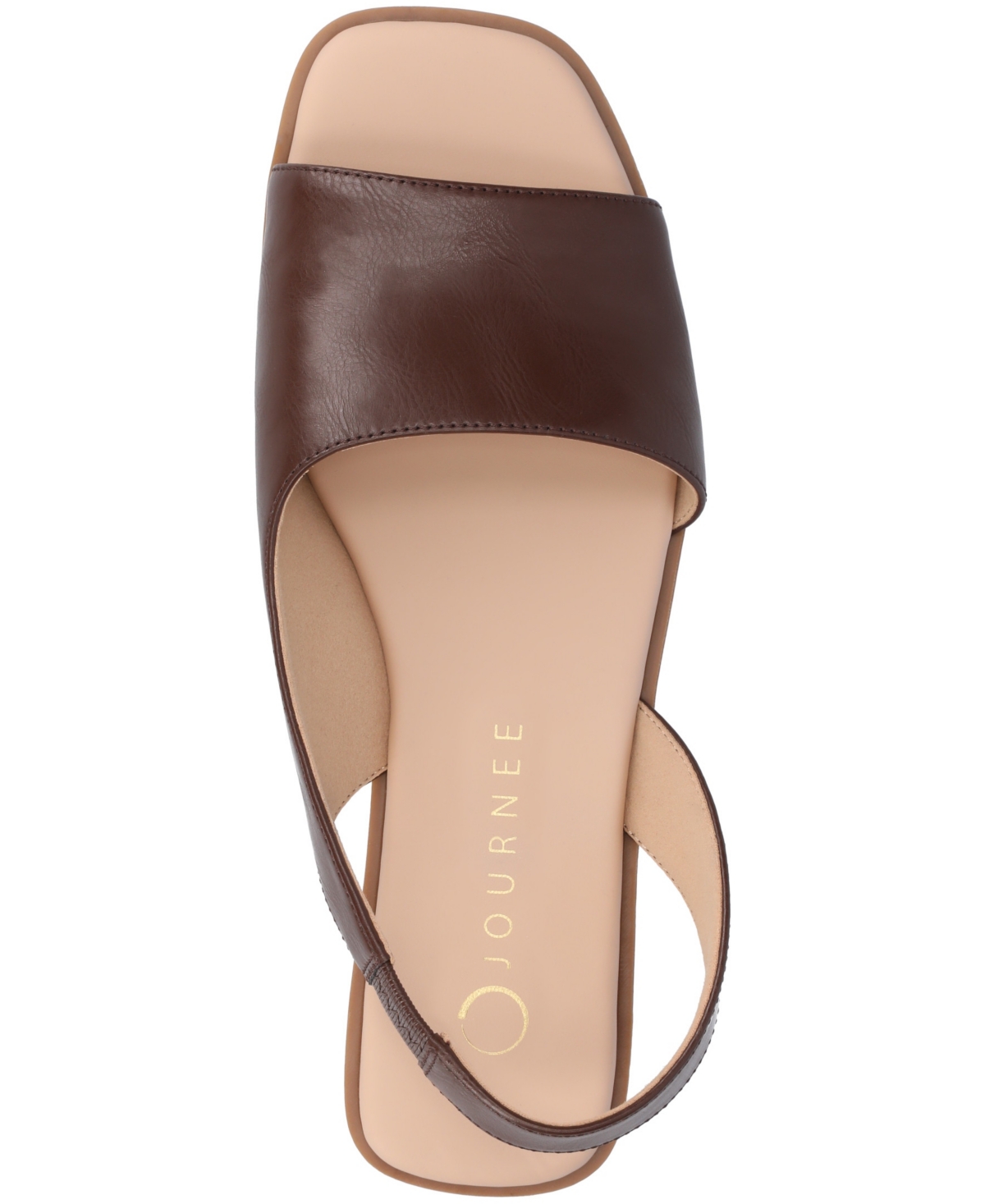 Journee Collection Brinsley Slingback Sandal In Brown Smooth