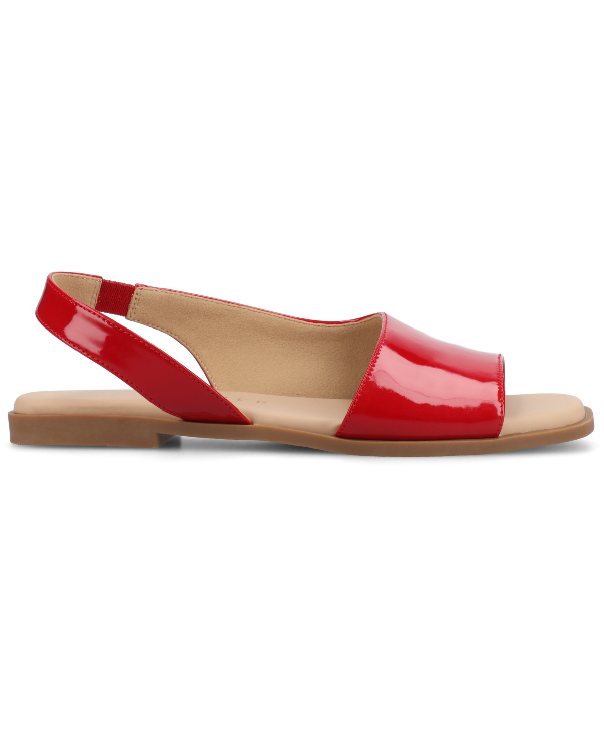 Journee Collection Brinsley Slingback Sandal In Red Patent