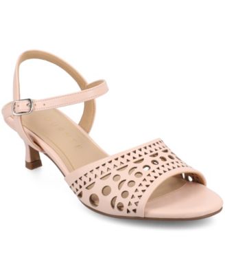 Women's Jessly Perforated Kitten Heel Dress Sandals