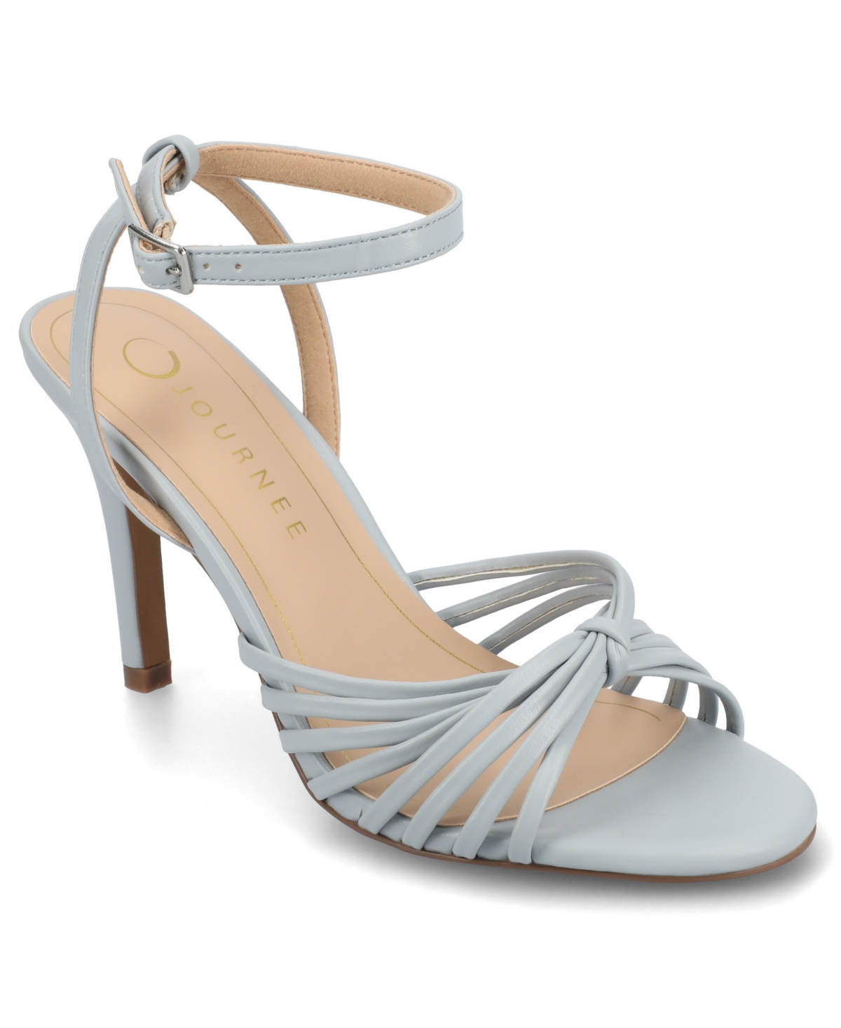 Journee Collection Women's Vanita Stiletto Strappy Dress Sandals In Blue
