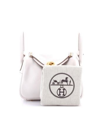 Бывшая в употреблении мини-сумка HERMÉS Lindy Verso Swift