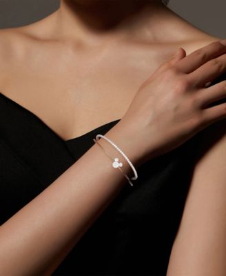 Cubic Zirconia Mickey Mouse Cuff Bracelet