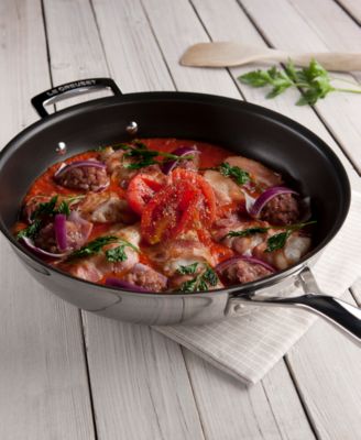 Classic Stainless Steel Round Nonstick Frypan, 12"