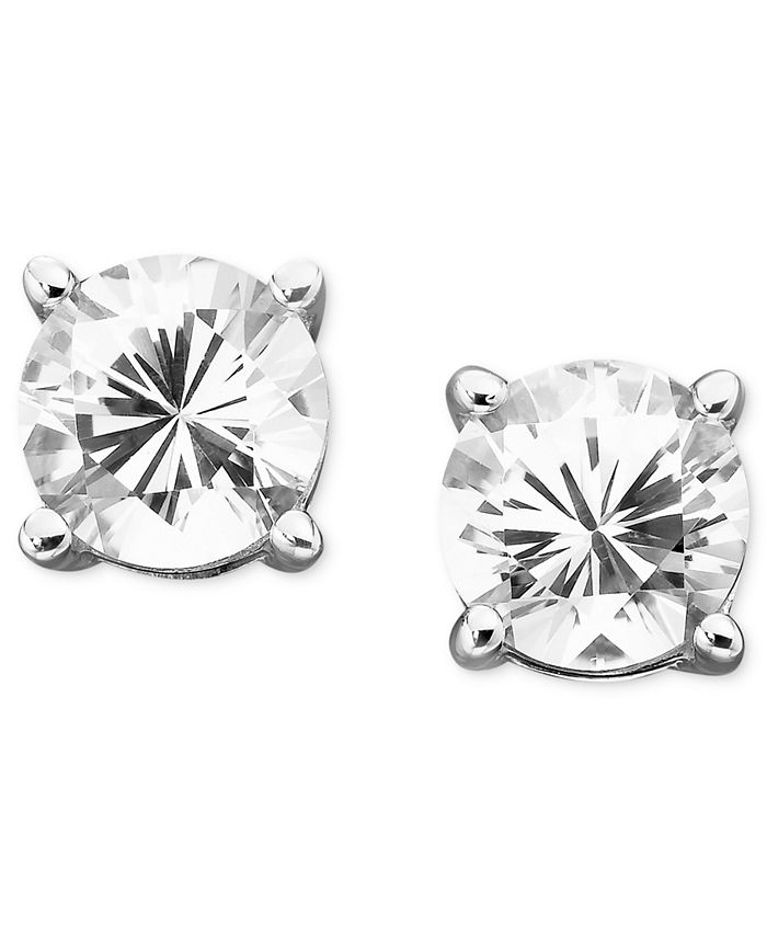 Macy's White Sapphire Stud Earrings (2 ct. t.w.) in 14k Gold, PreOwned