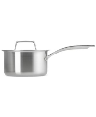 Essential Stainless Steel Round Saucepan with Lid, 2 Qt.