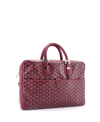 Бывший в употреблении портфель Goyard MM Ambassade из холщовой ткани с покрытием