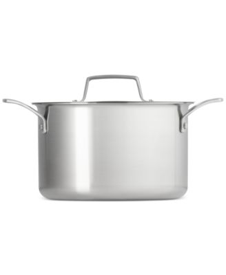 Essential Stainless Steel Deep Round Stockpot with Lid, 4 Qt.