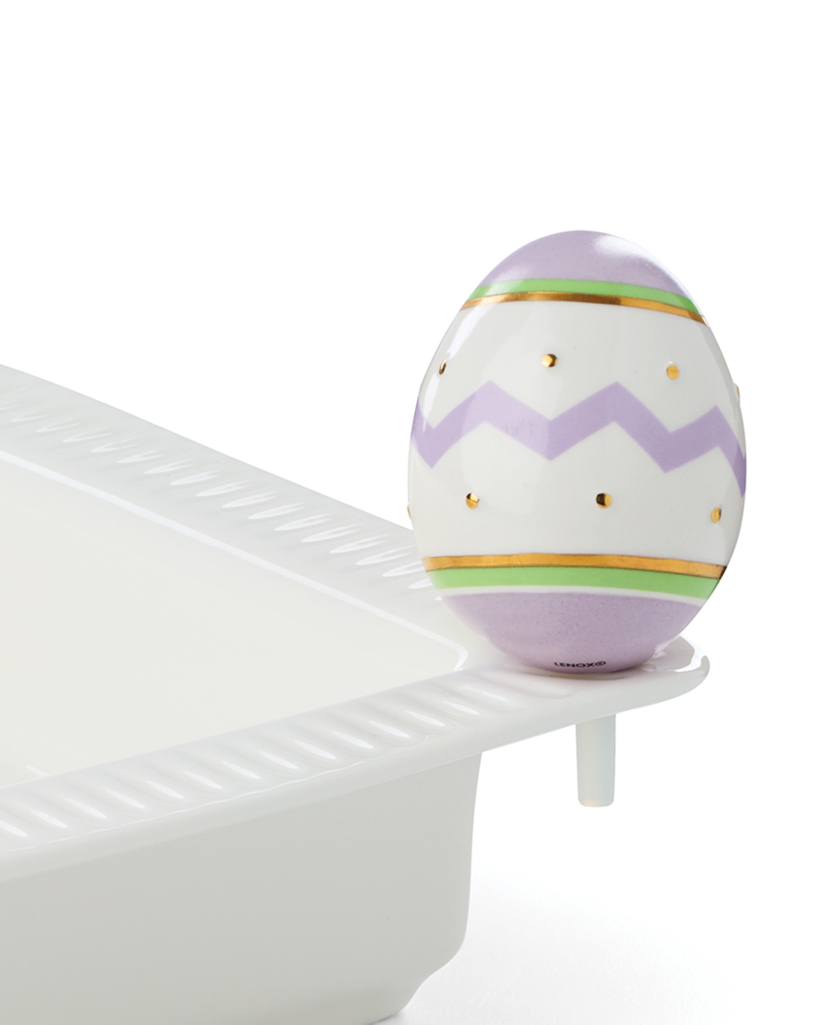 Lenox Profile Poppers Square Bowl And Easter Egg Popper Set In White