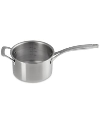 Essential Stainless Steel Round Saucepan with Lid, 3 Qt.