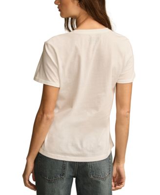 Женская хлопковая футболка Rolling Stones из фольги Classic Crew от бренда Lucky