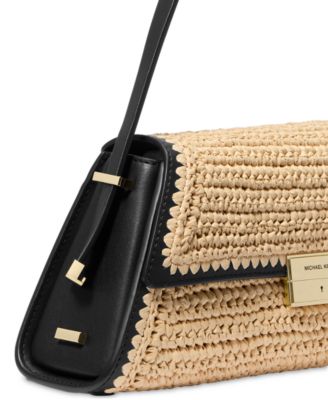 MICHAEL Michael Kors Ludlow Маленькая тканая сумка через плечо с откидным верхом 