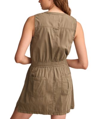 Женское хлопчатобумажное платье-карго с завязками на талии от бренда Lucky