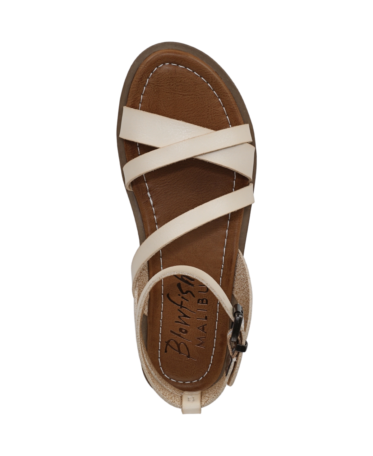 Blowfish Malibu Women's Daffodil 2 Strappy Low Wedge Sandals In Coconut Faux Leather