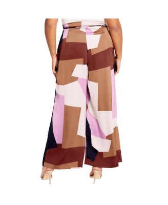 Брюки с принтом Азалии большого размера