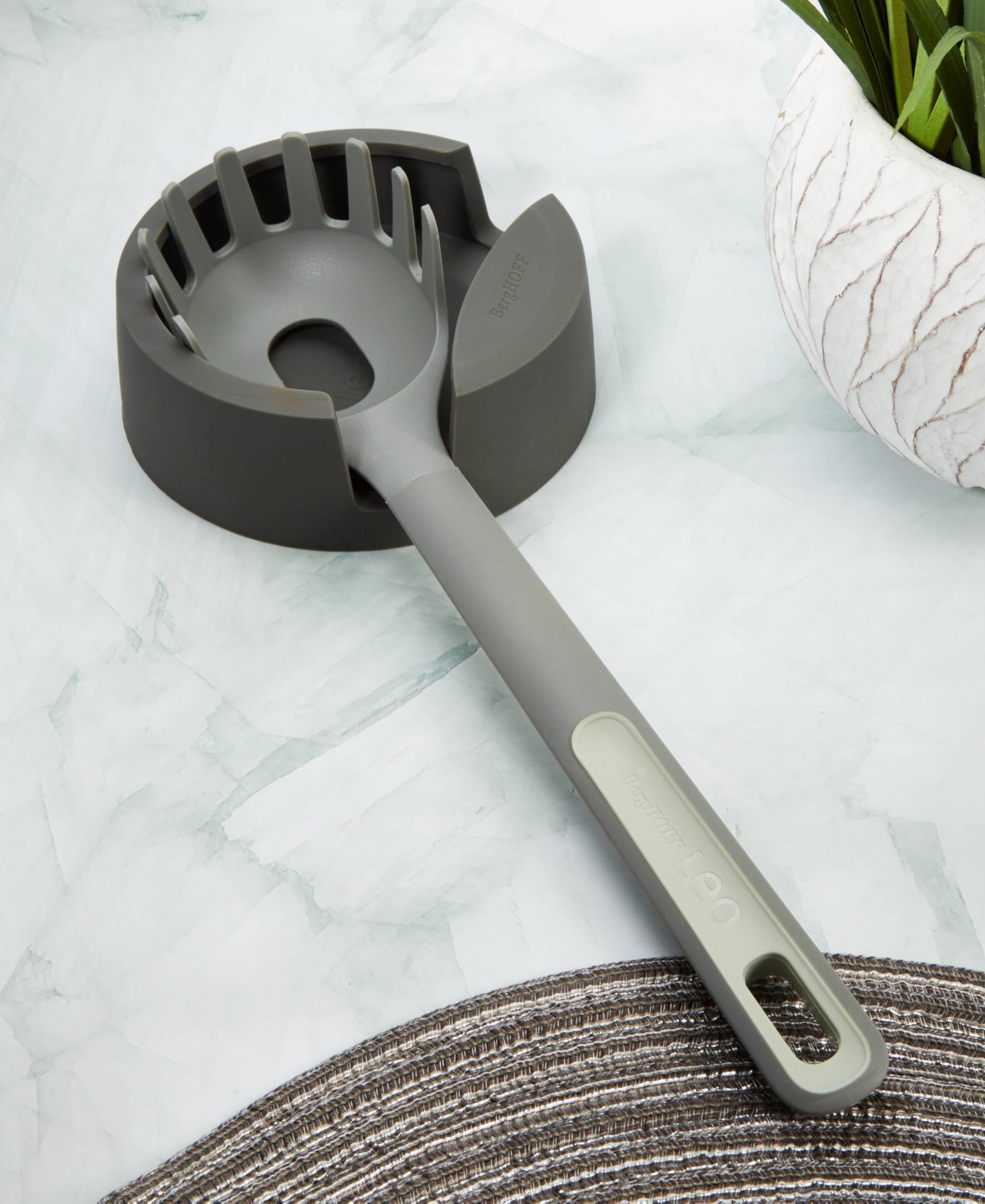 Berghoff Balance 3-pc. Nonstick Silicone Serving Utensil Set In Gray