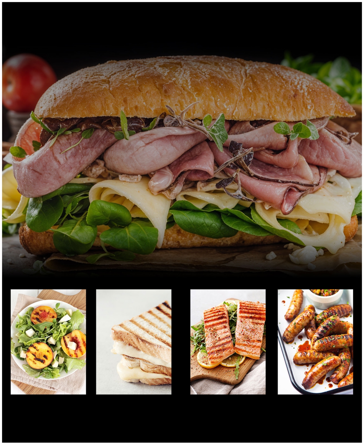 Elite Cuisine 3 In 1 Panini Press Grill In Black