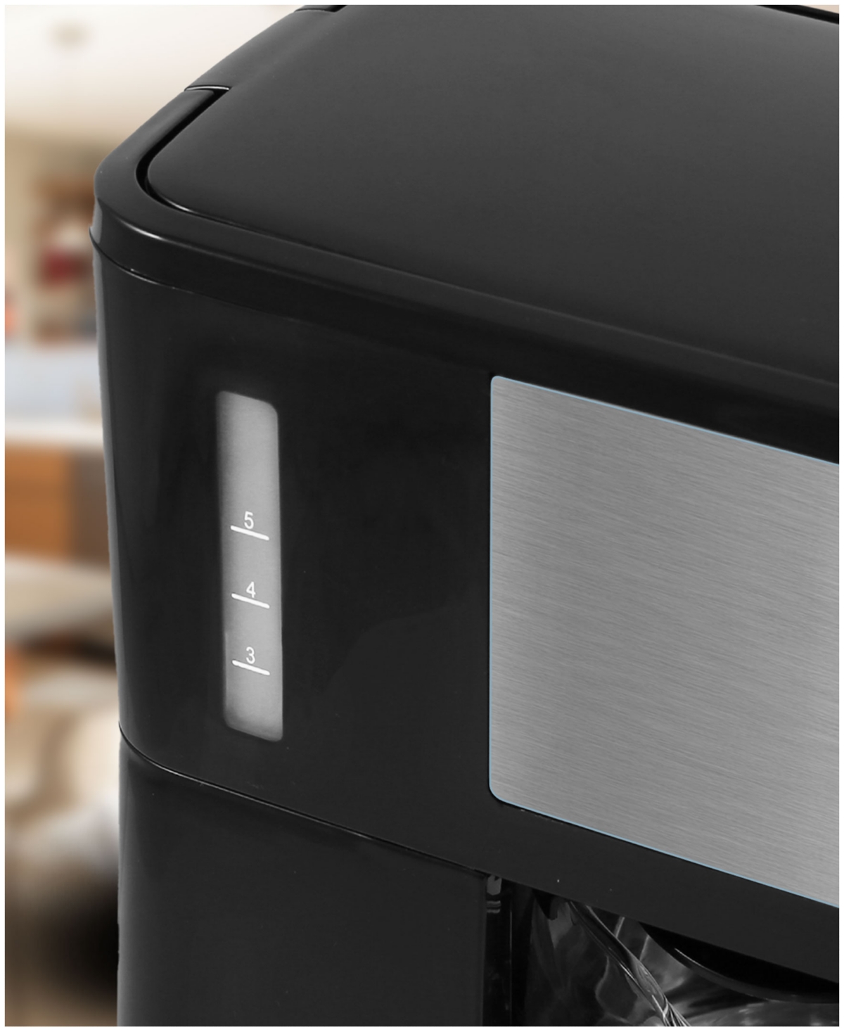 Elite Cuisine 5-cup Coffee Maker In Black,stainless Steel