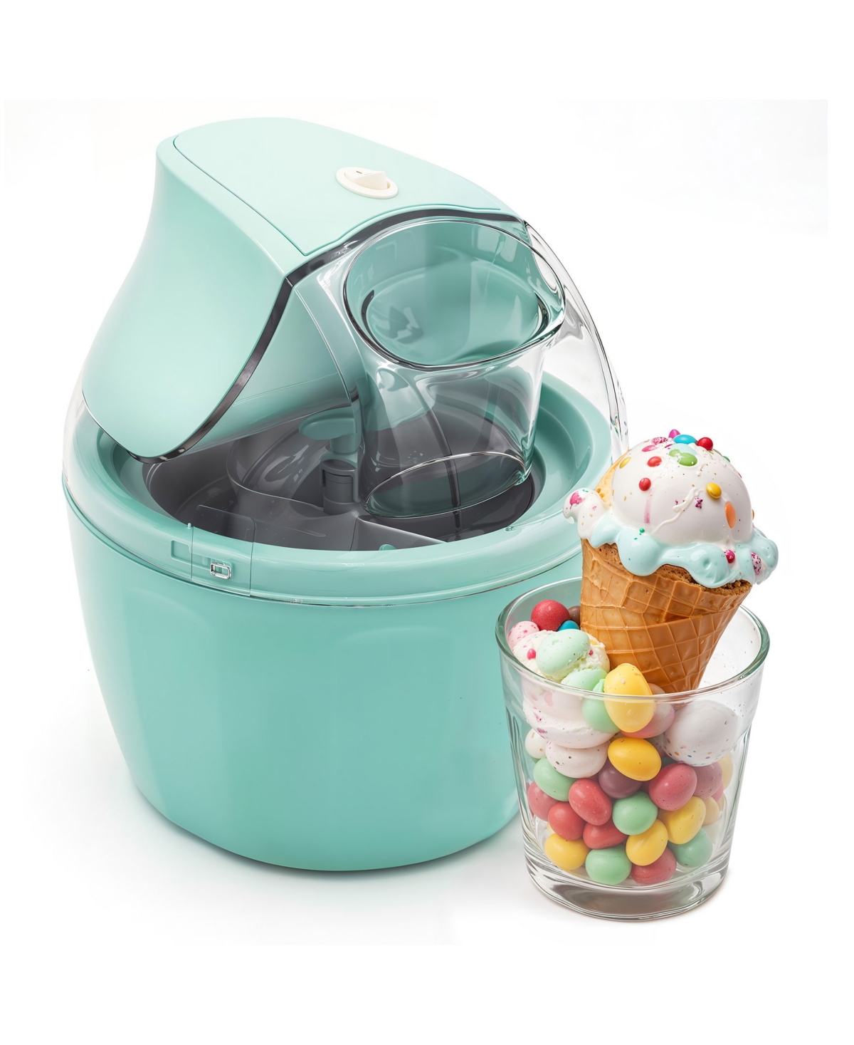 Elite Cuisine 1.5 Quart Electric Ice Cream Maker With Quick Freeze Bowl In Mint