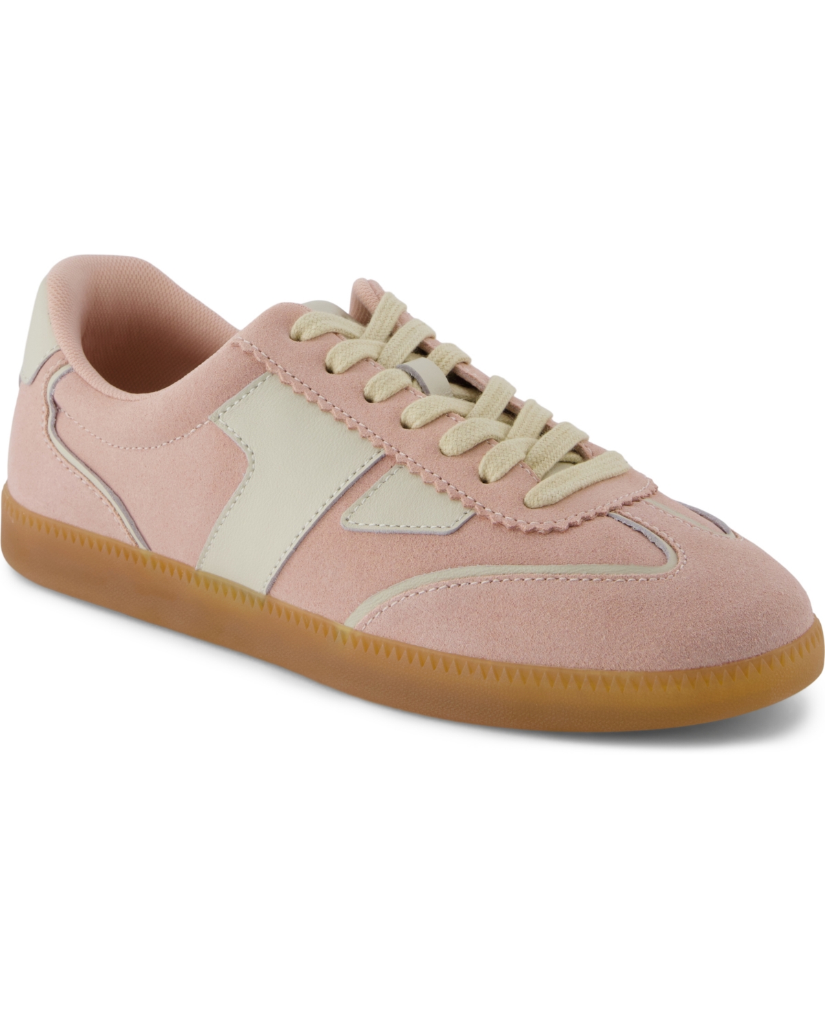 Shop Toms Women's Collins Lace-up Sneakers In Pale Rose Suede,leather