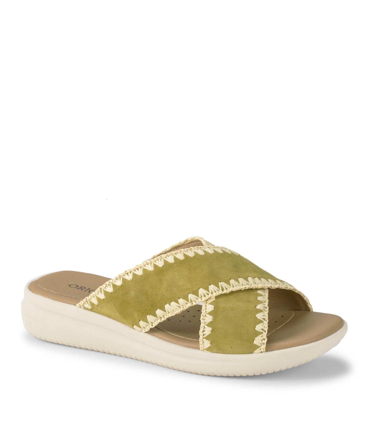 Baretraps Women's Origins Dolinda Slide Slip-on Sandals In Kelp Suede