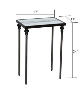 11" Iron Austin Allen James Petite Frame Contemporary Side Table