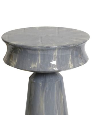18" Iron Desert Fog Contemporary Side Table