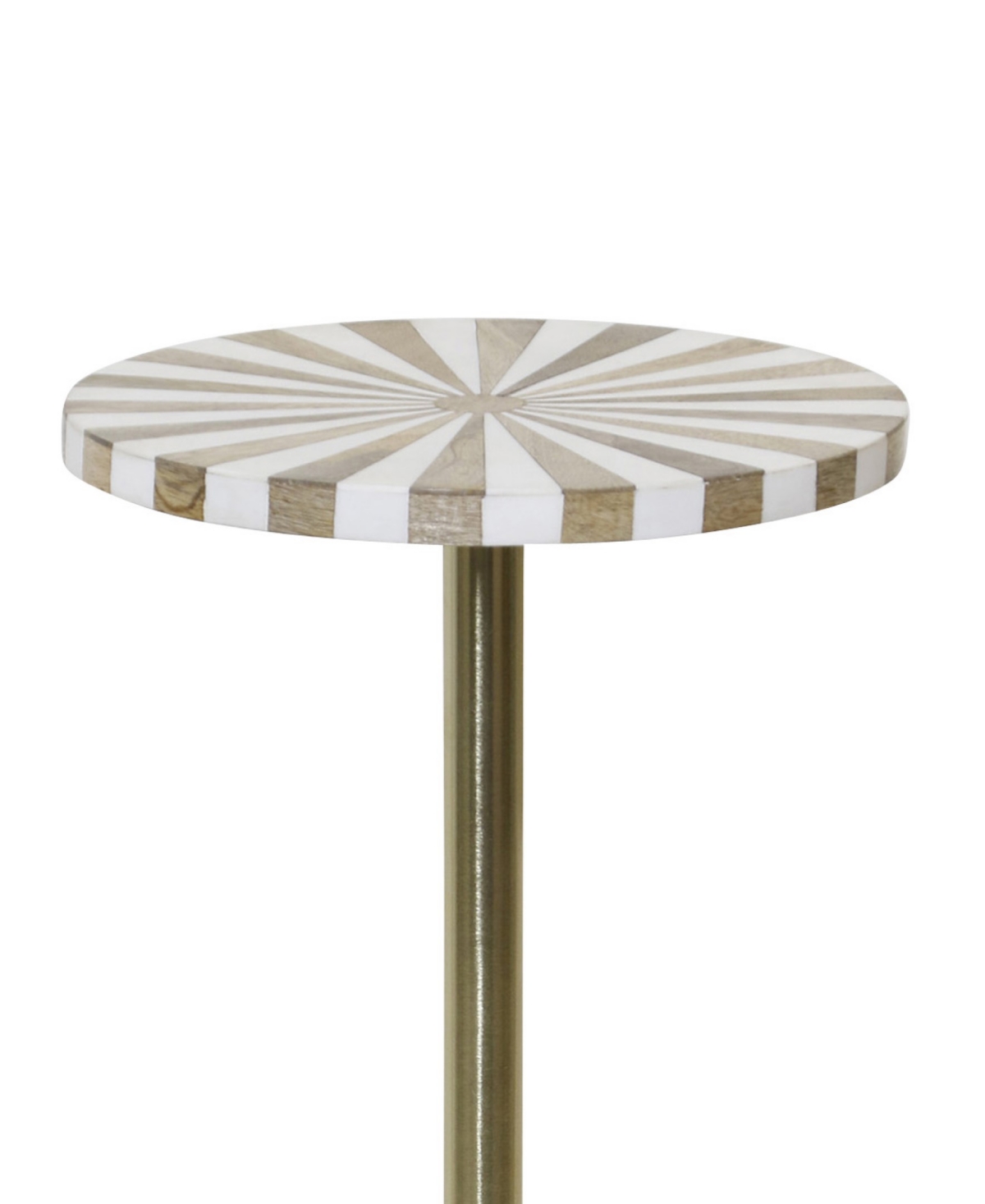 Shop Stylecraft Home Collection 10" Wood Parasol Modern Drink Table In Natural