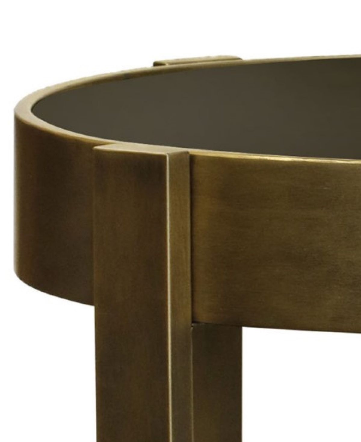 STYLECRAFT HOME COLLECTION 21" IRON JIM GAFFEY JOSEPH MODERN OVAL SIDE TABLE 